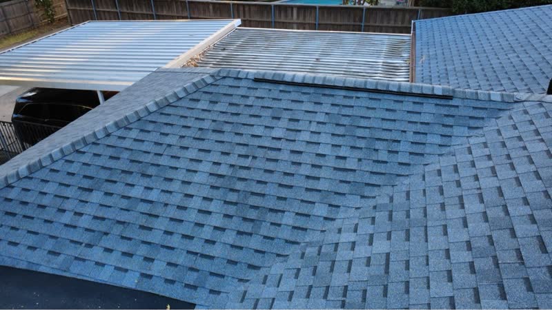 After photo 4 — Dallas green-to-grey roof replacement