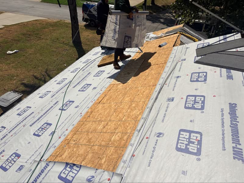 During photo 2 — Dallas referral-program roof replacement