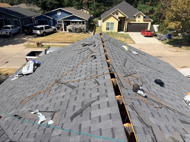 During photo 3 — Dallas referral-program roof replacement