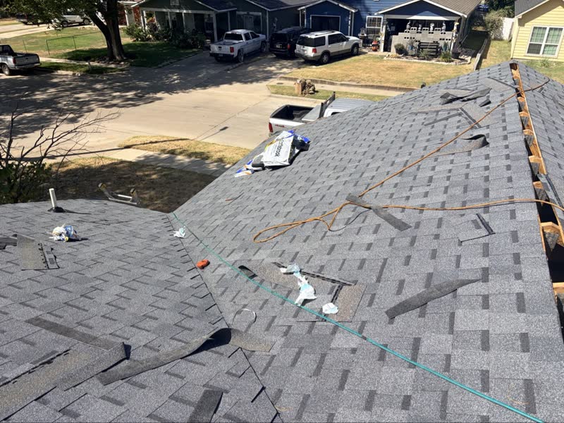 During photo 4 — Dallas referral-program roof replacement