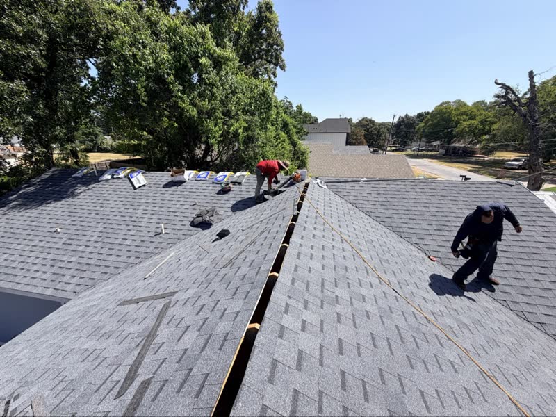 During photo 7 — Dallas referral-program roof replacement