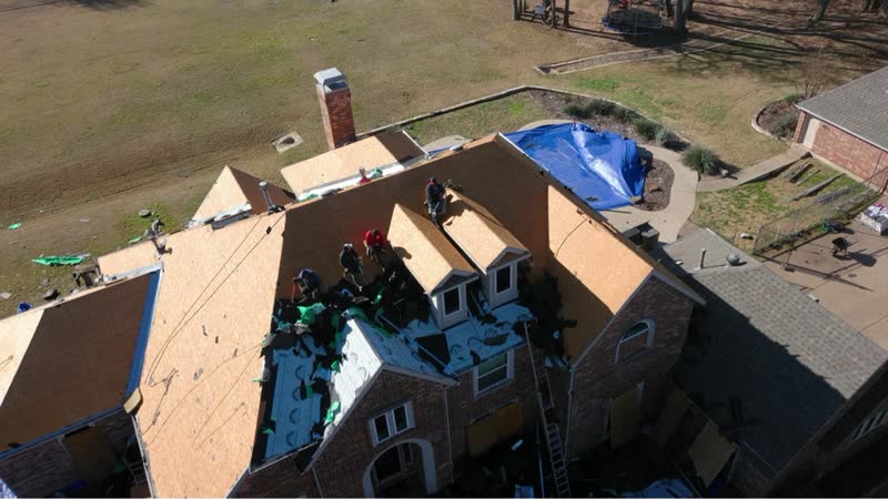 During photo 1 — Flower Mound roof replacement