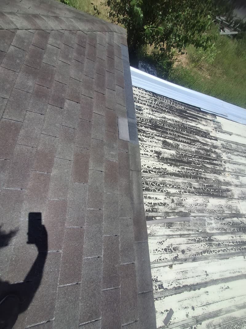 Before photo 2 — Houston roof repair turned replacement