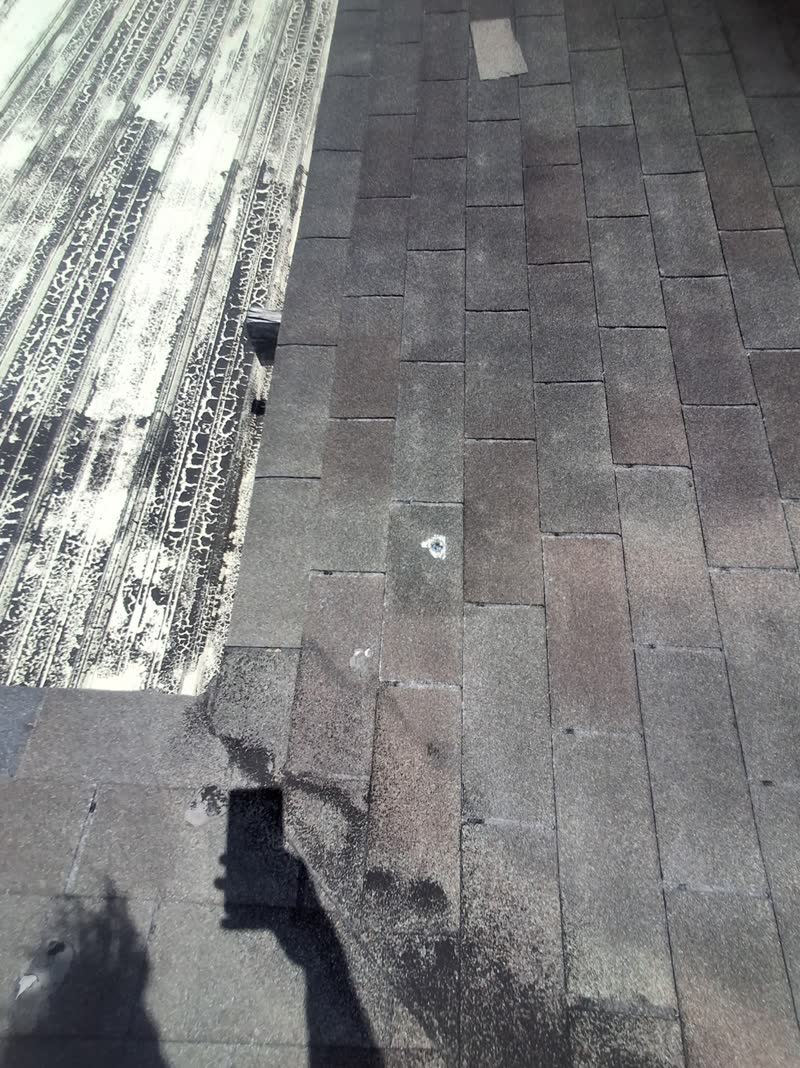 Before photo 3 — Houston roof repair turned replacement