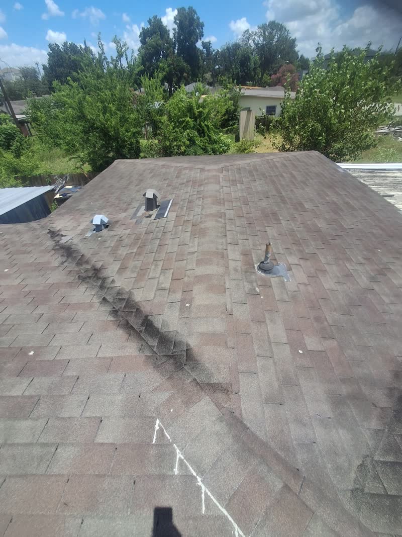 Before photo 5 — Houston roof repair turned replacement