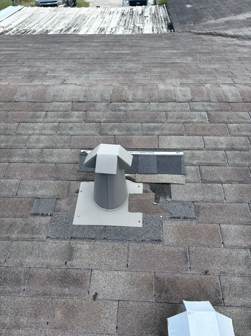 Before photo 8 — Houston roof repair turned replacement