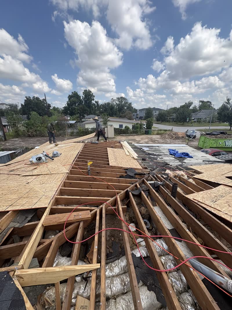 During photo 1 — Houston roof repair turned replacement