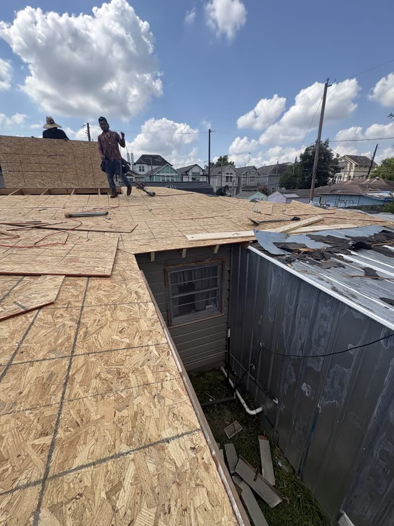 During photo 3 — Houston roof repair turned replacement