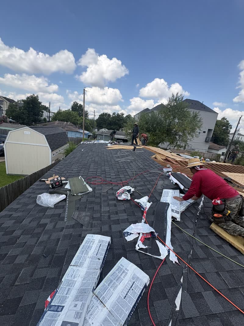 During photo 4 — Houston roof repair turned replacement