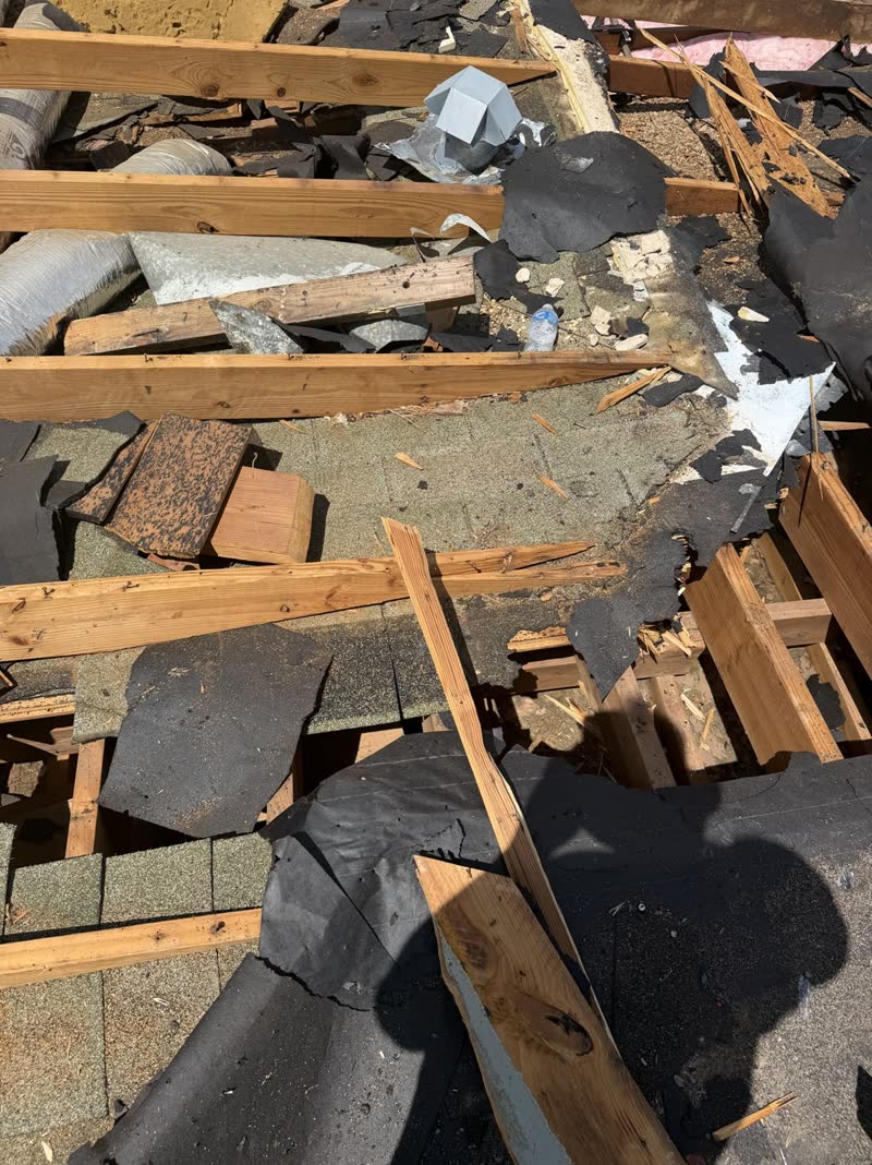 During photo 8 — Houston roof repair turned replacement