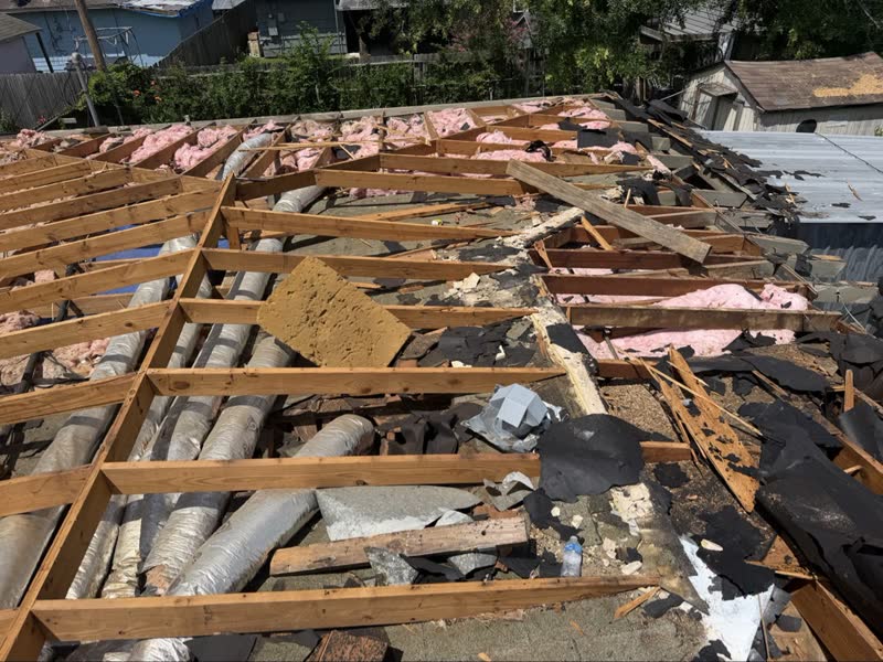 During photo 9 — Houston roof repair turned replacement