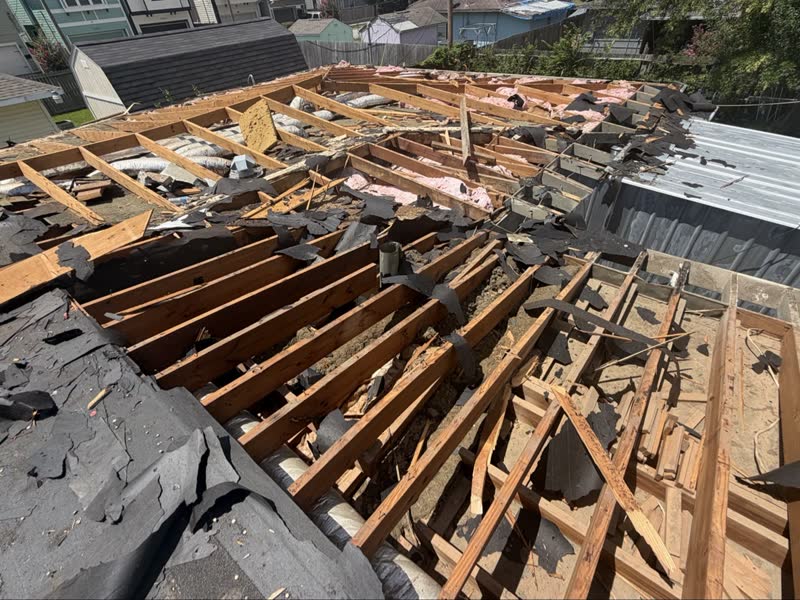 During photo 11 — Houston roof repair turned replacement