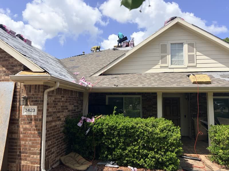 During photo 1 — Mansfield roof project