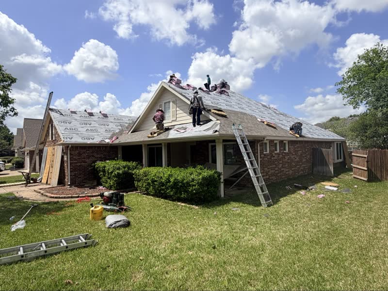During photo 2 — Mansfield roof project