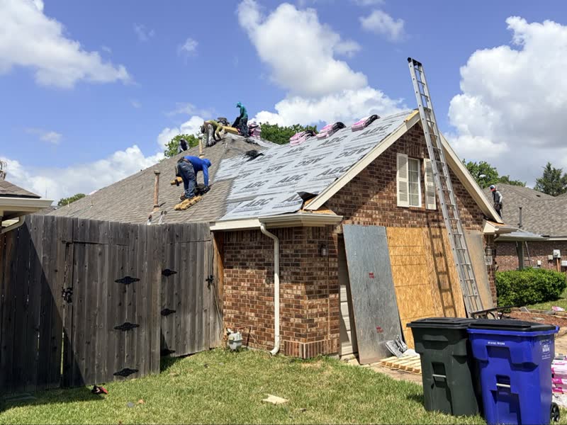 During photo 3 — Mansfield roof project